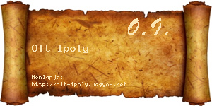 Olt Ipoly névjegykártya
